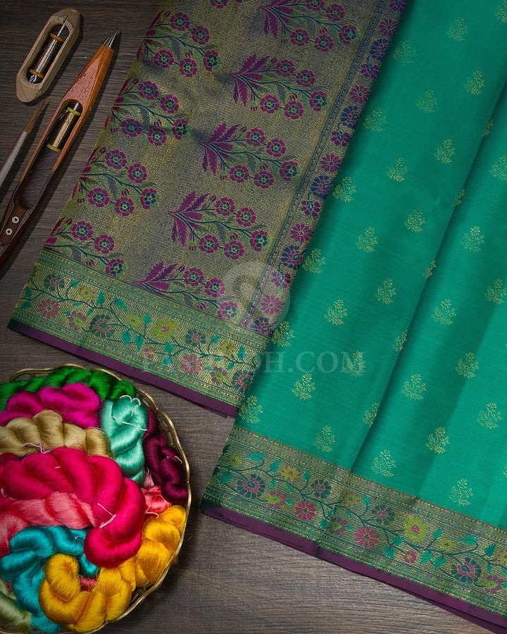 Leaf Green Kanjivaram Silk Saree-DJ481(A)