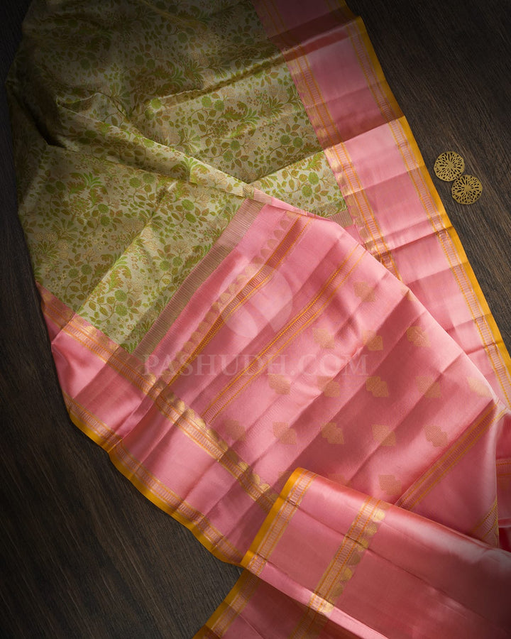 Multicolored Meenakari Kanjivaram Silk Saree-DJ482(A)