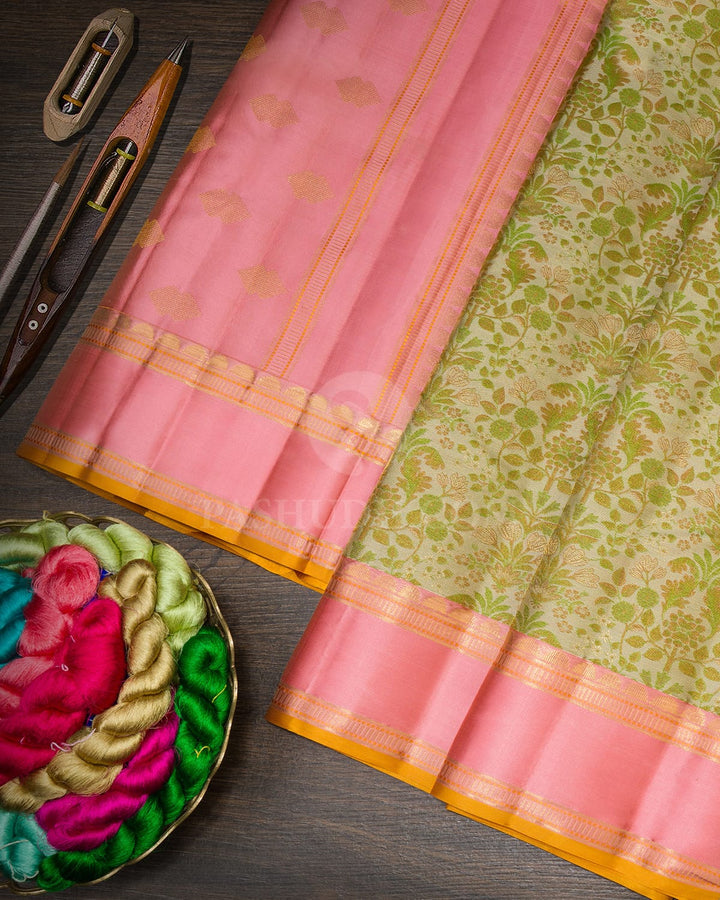 Multicolored Meenakari Kanjivaram Silk Saree-DJ482(A)