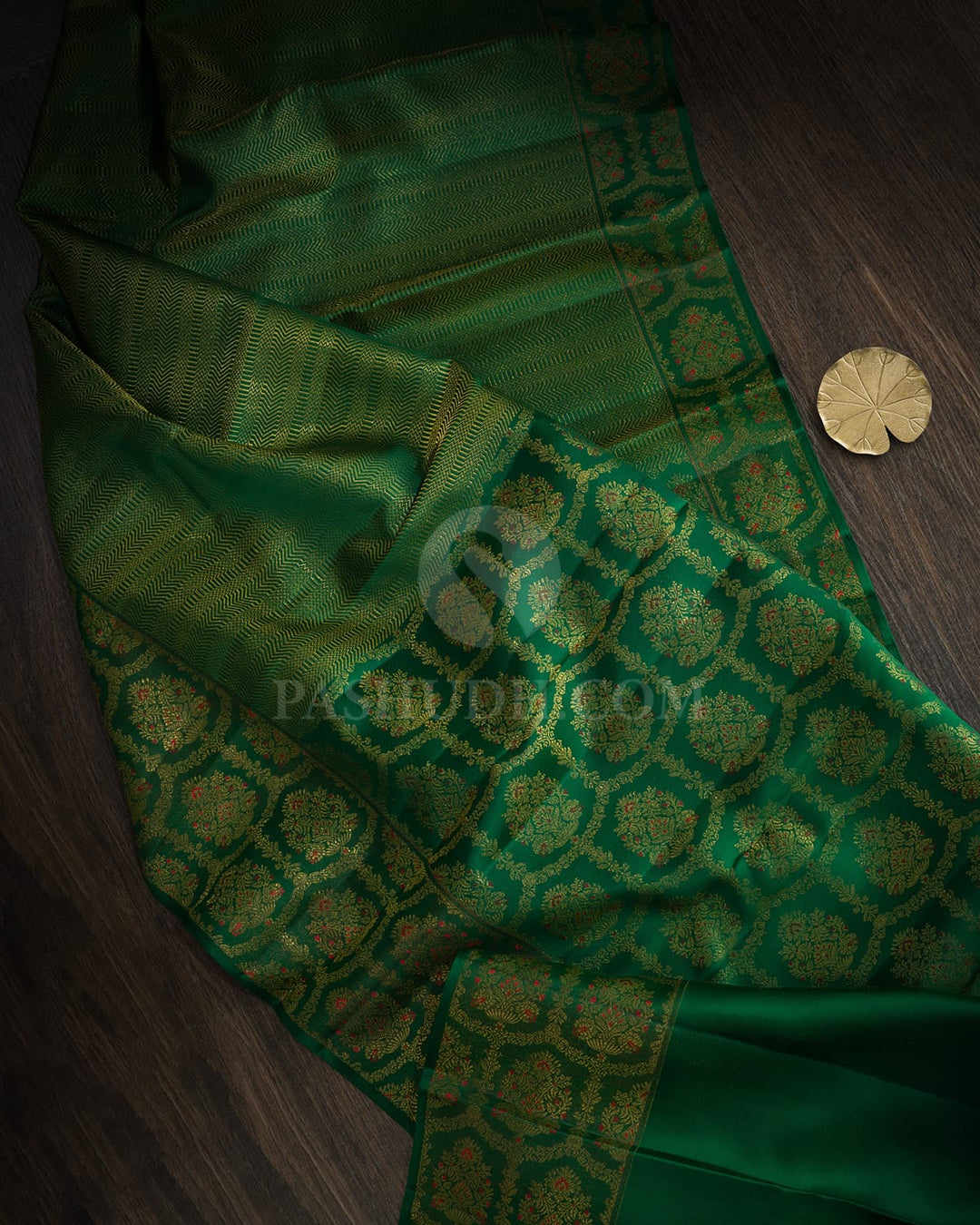 Forest Green Kanjivaram Silk Saree-D683(F)