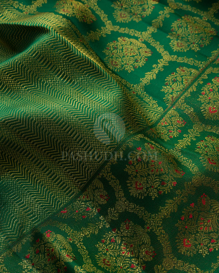 Forest Green Kanjivaram Silk Saree-D683(F)