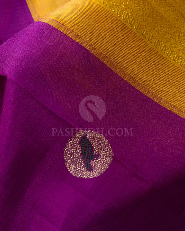 Purple Organza Kanjivaram Silk Saree-S1865(A)