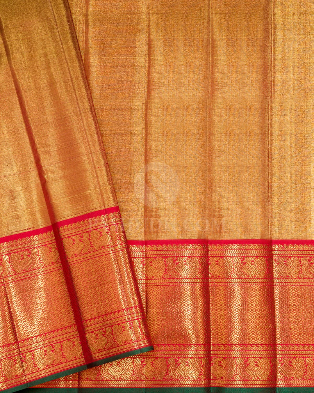Gold And Silver Meenakari Zari Tissue Kanjivaram Silk Saree-S1858(A)