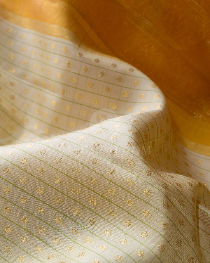 Cream Traditional Kanjivaram Silk Saree-S1864(A)