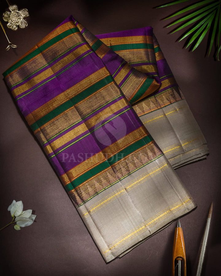 Multicolor Traditional Kanjivaram Silk Saree-AK28