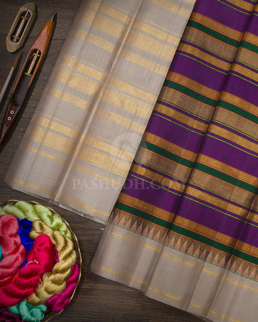 Multicolor Traditional Kanjivaram Silk Saree-AK28