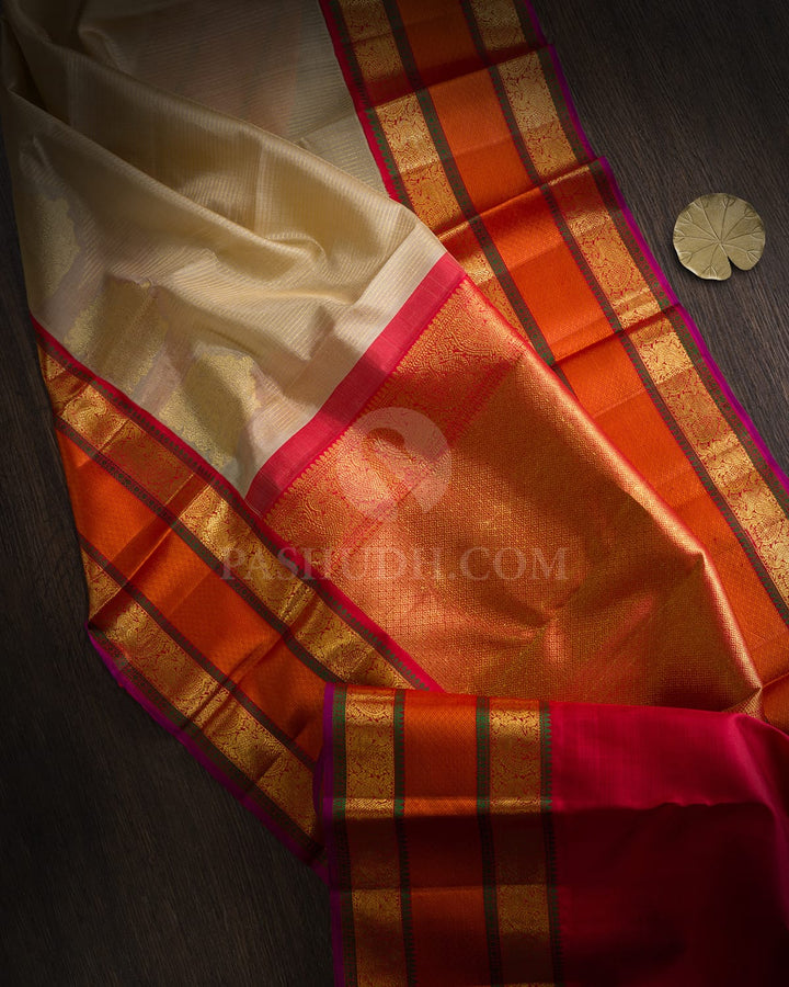 Tussar Organza Kanjivaram Silk Saree-S1257(C)