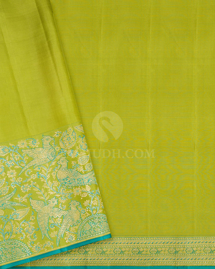 Light Green Meenakari Kanjivaram Silk Saree-S1274(E)
