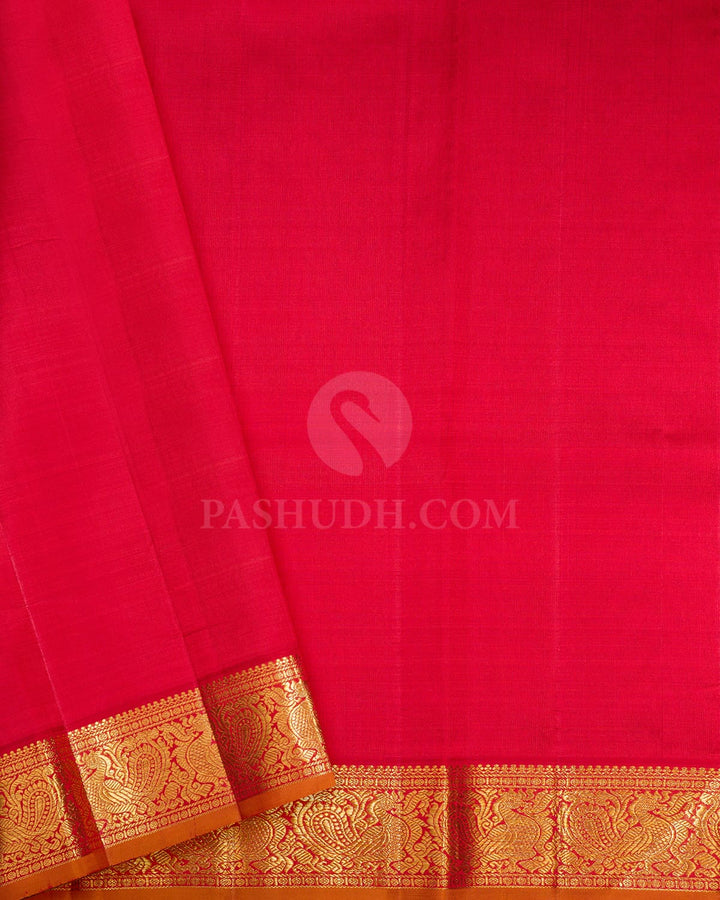 Light Pink Organza Shimmer Kanjivaram Silk Saree-S1442(C)