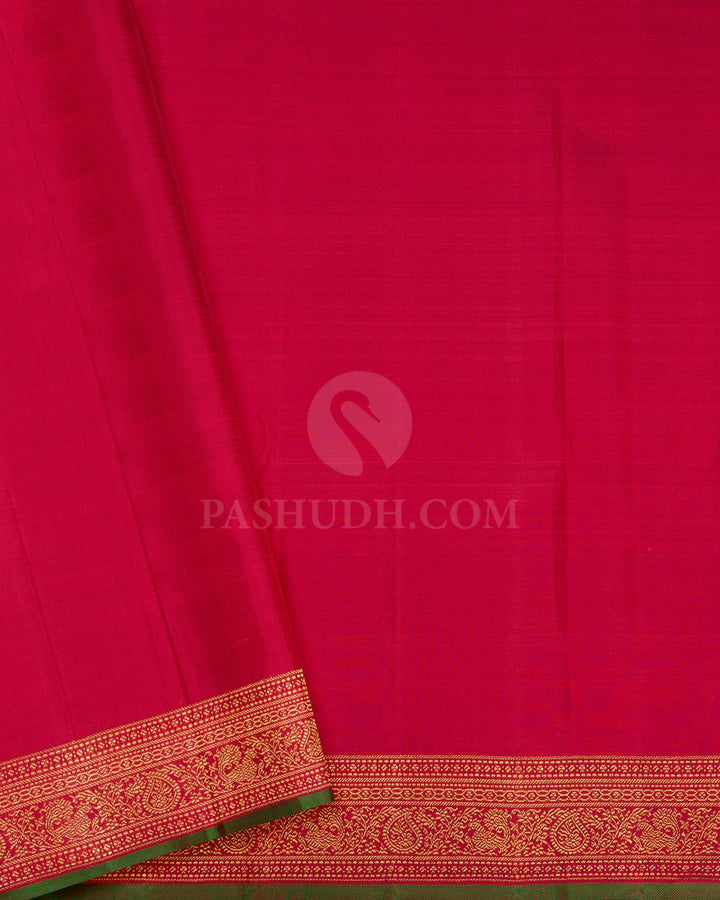 Magenta With Orange Kanjivaram Silk Saree-S1517(J)