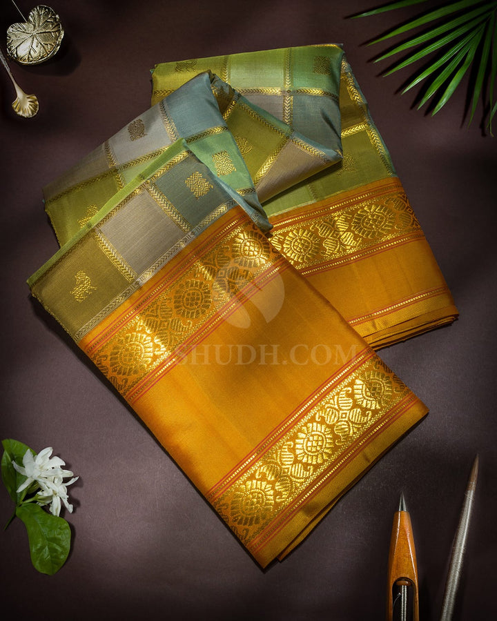 Multicolored Paalum Pazhamum Kanjivaram Silk Saree-S1587(H)