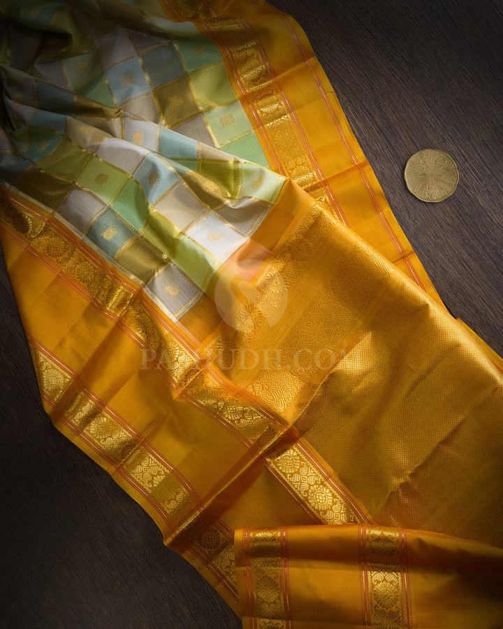 Multicolored Paalum Pazhamum Kanjivaram Silk Saree-S1587(H)