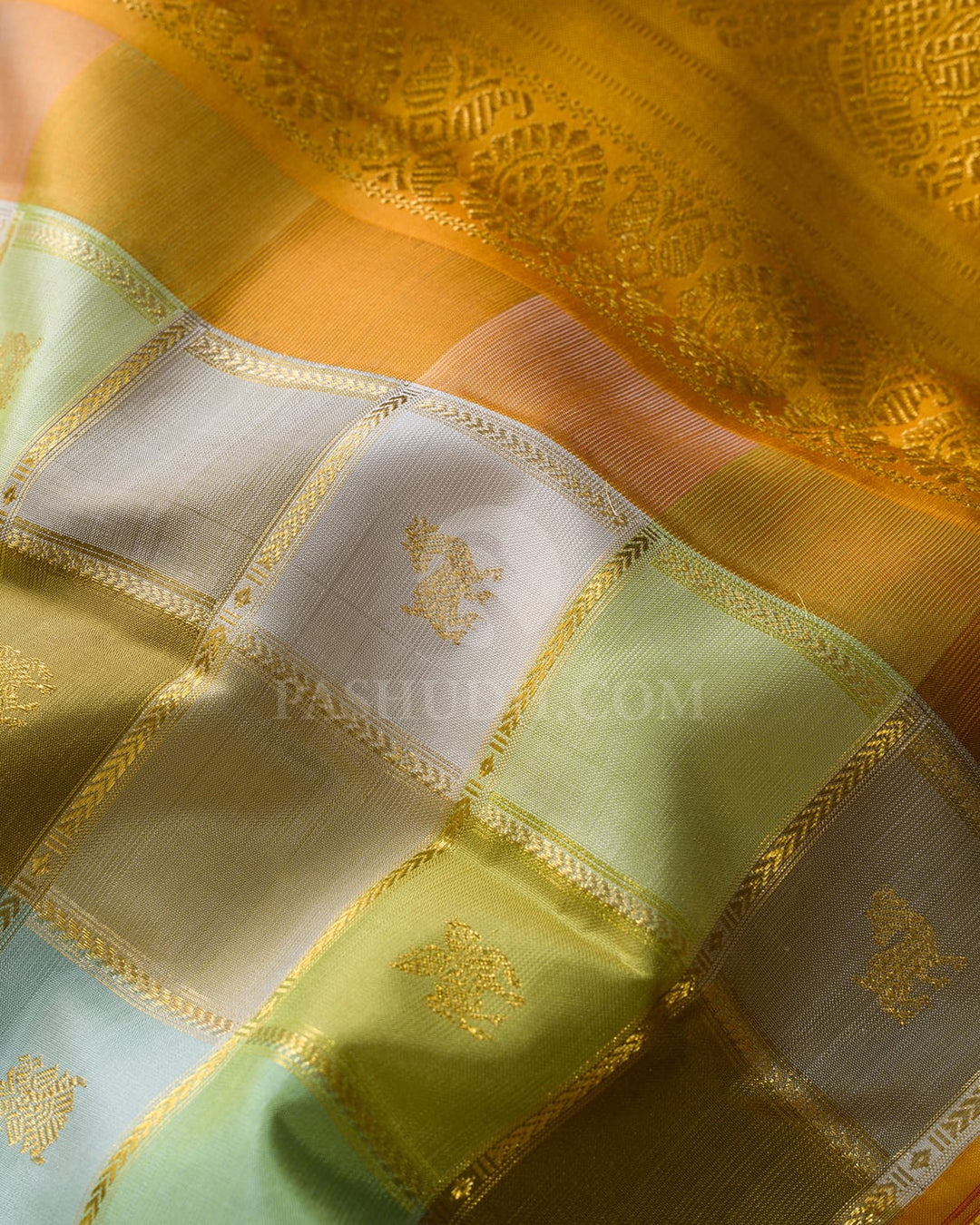 Multicolored Paalum Pazhamum Kanjivaram Silk Saree-S1587(H)