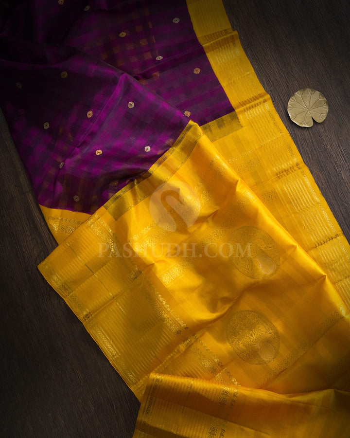 Purple Organza Traditional Kanjivaram Silk Saree-S1688(C)