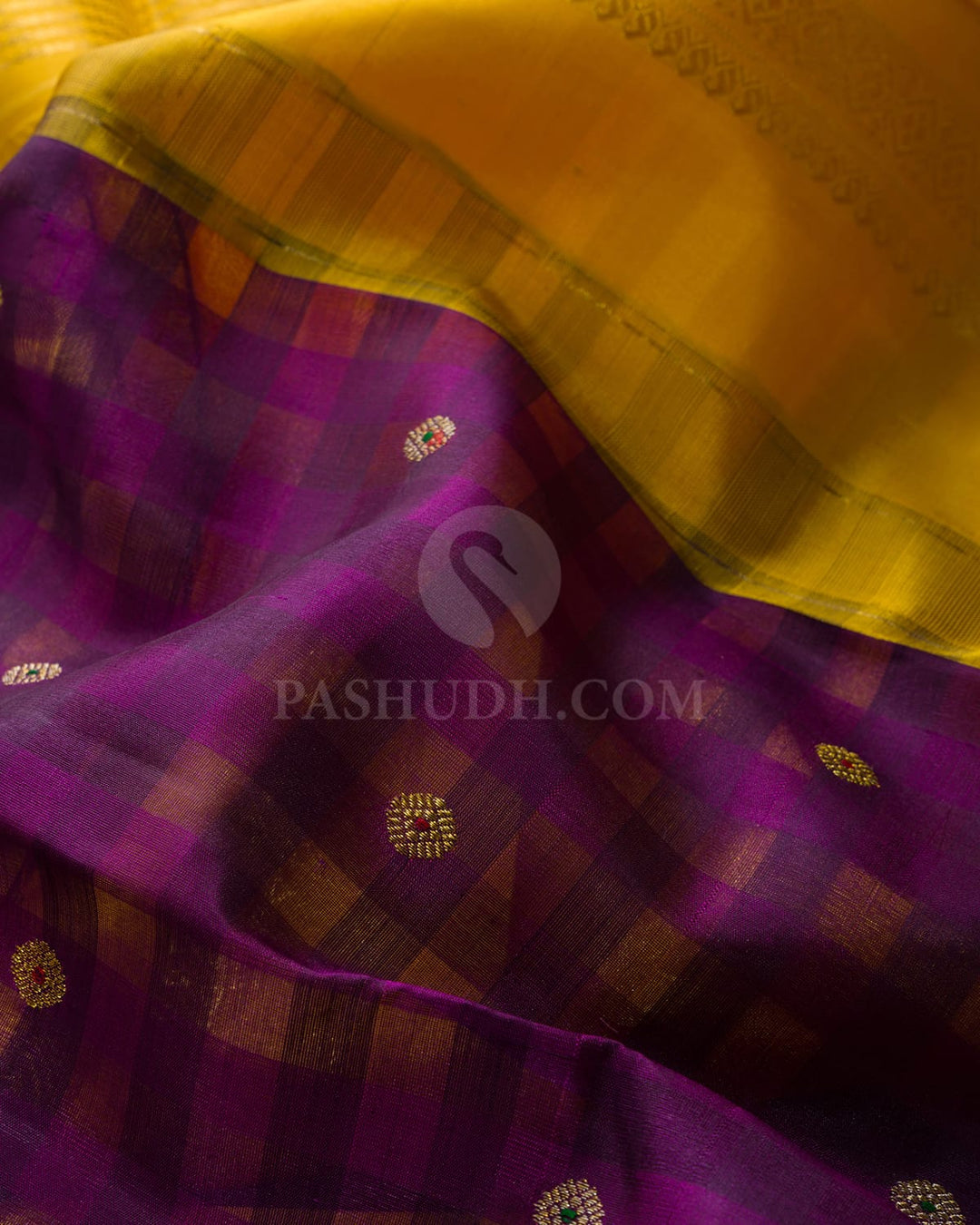 Purple Organza Traditional Kanjivaram Silk Saree-S1688(C)
