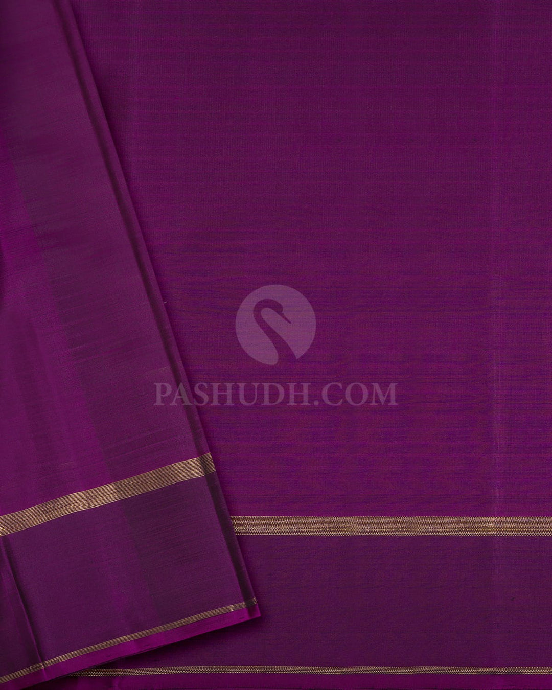 Mild Chocolate Brown With Violet Pure Zari Kanjivaram Silk Saree-SP495