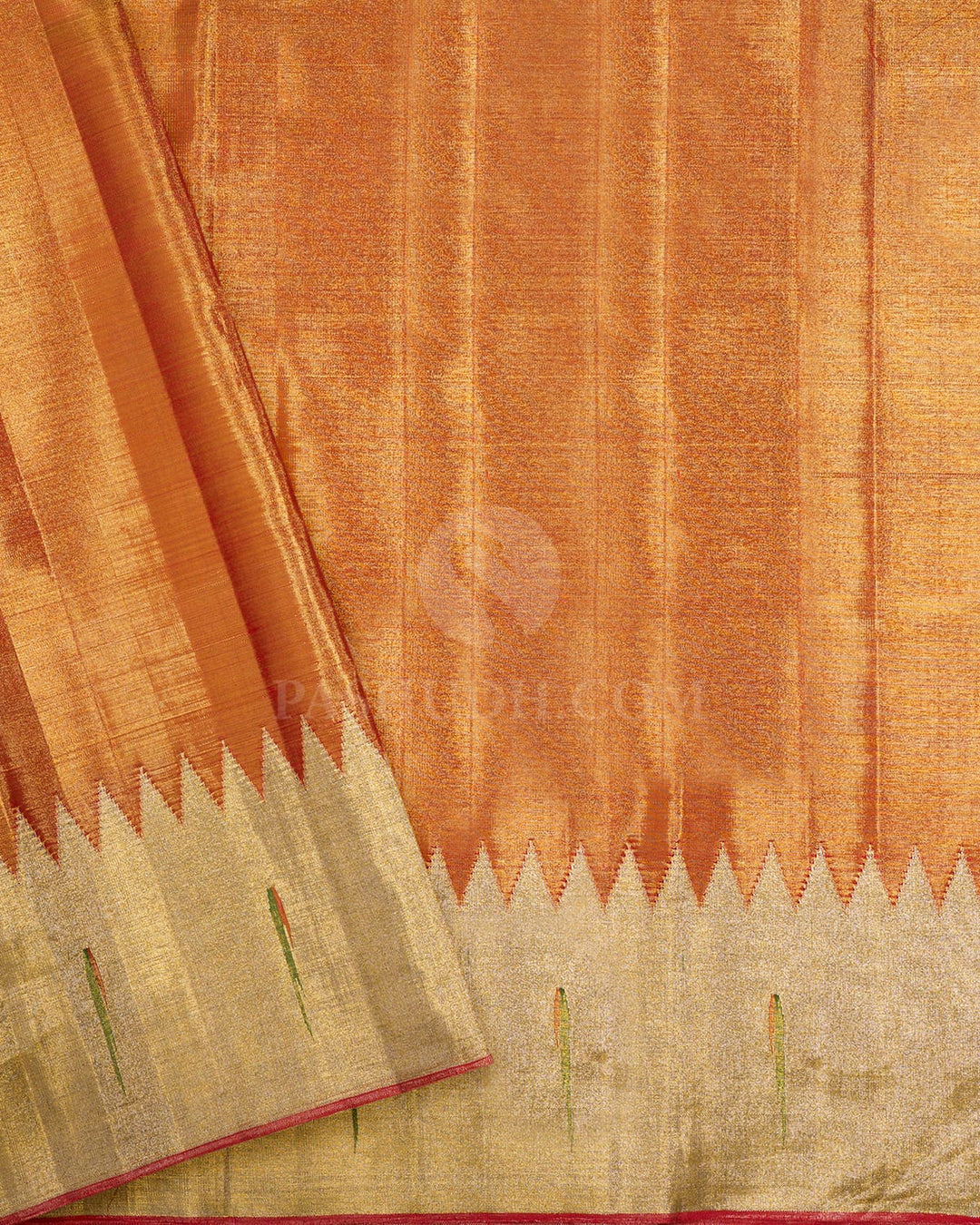 Gold And Silver Zari Tissue Meenakari Kanjivaram Silk Saree-S1867(A)