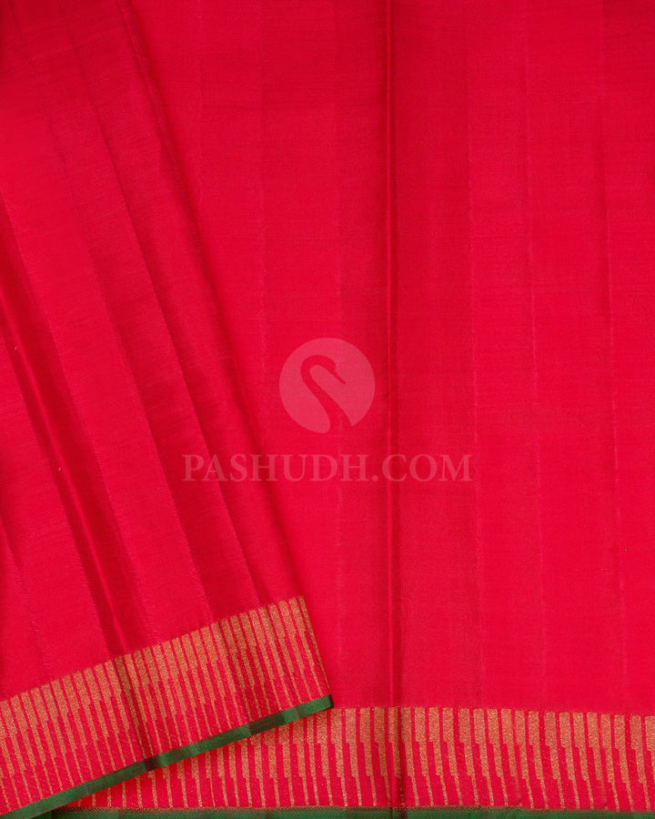 Red Pichwai Meenakari Kanjivaram Silk Saree-S1733(C)