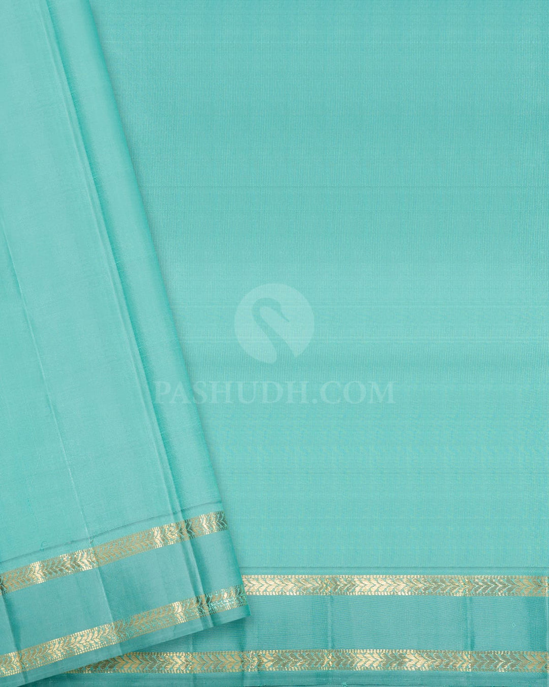 Paaku With Sky Blue Pure Zari Traditional Kanjivaram Silk Saree-SP510