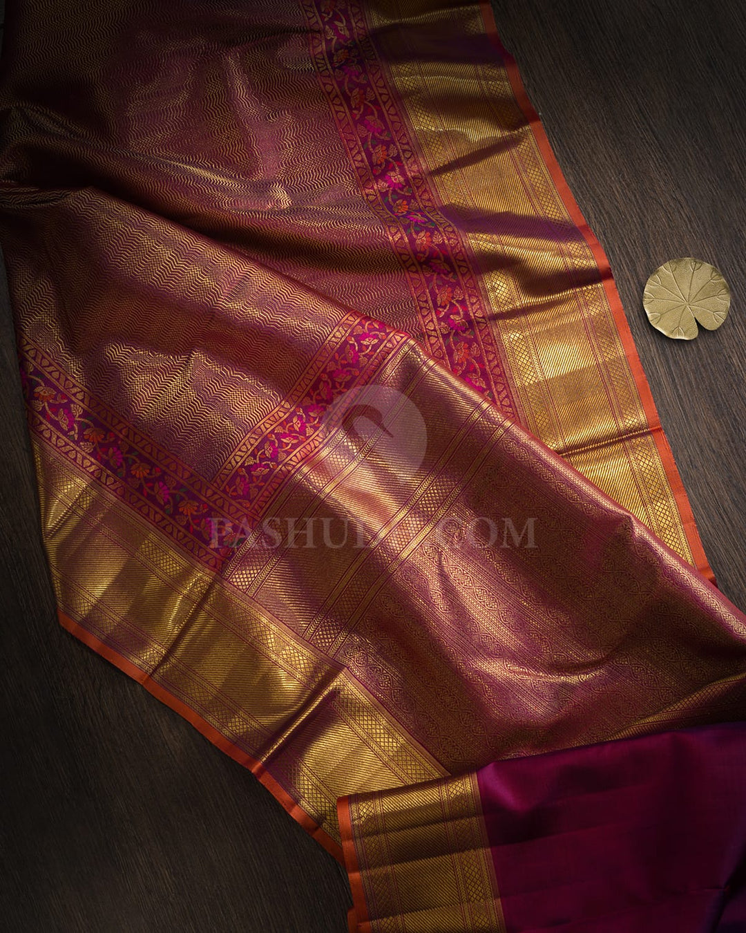 Dual Shaded Purple Meenakari Kanjivaram Silk Saree-S1843(C)
