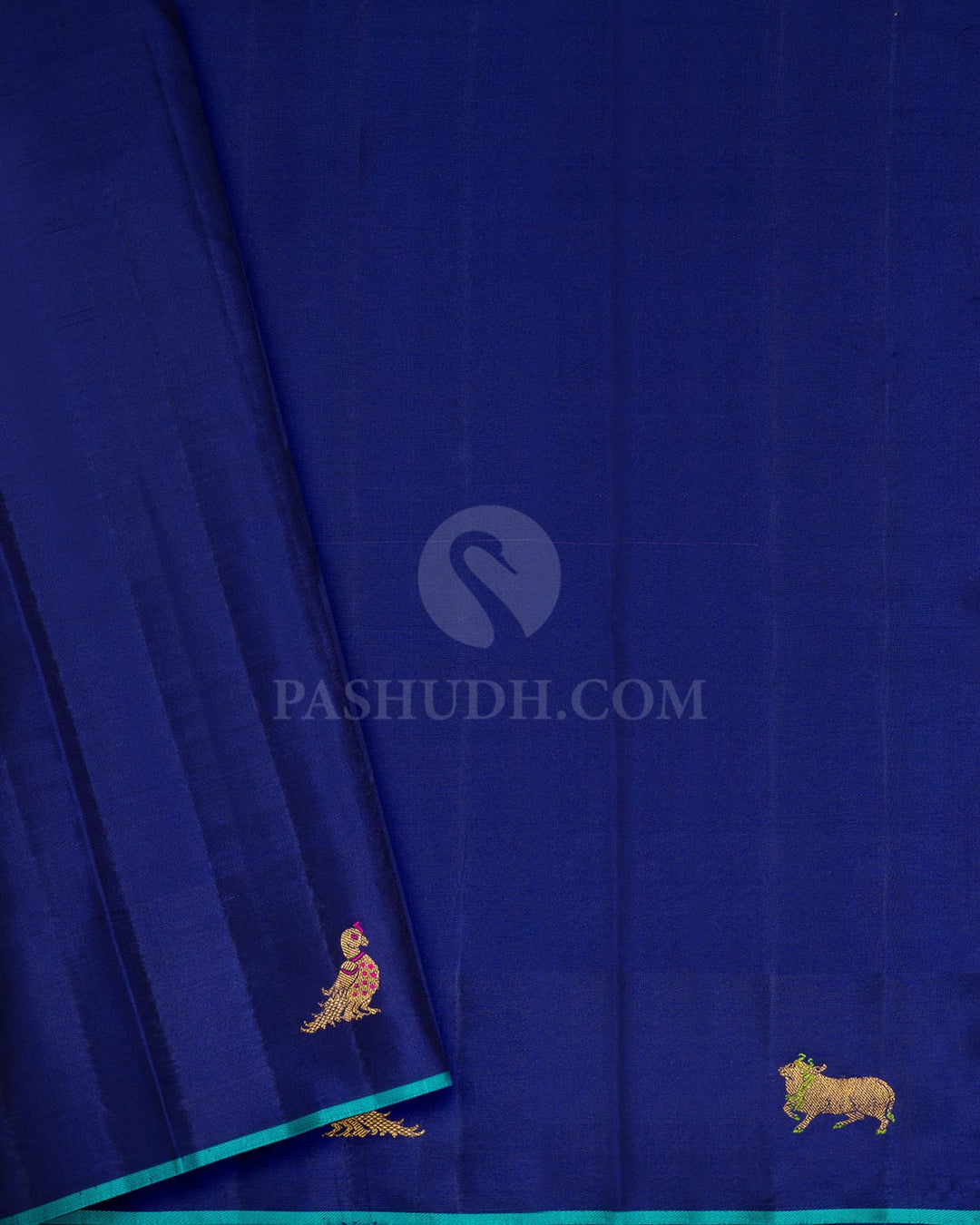 Turquoise Blue Pichwai Kanjivaram Silk Saree-S1716(B)