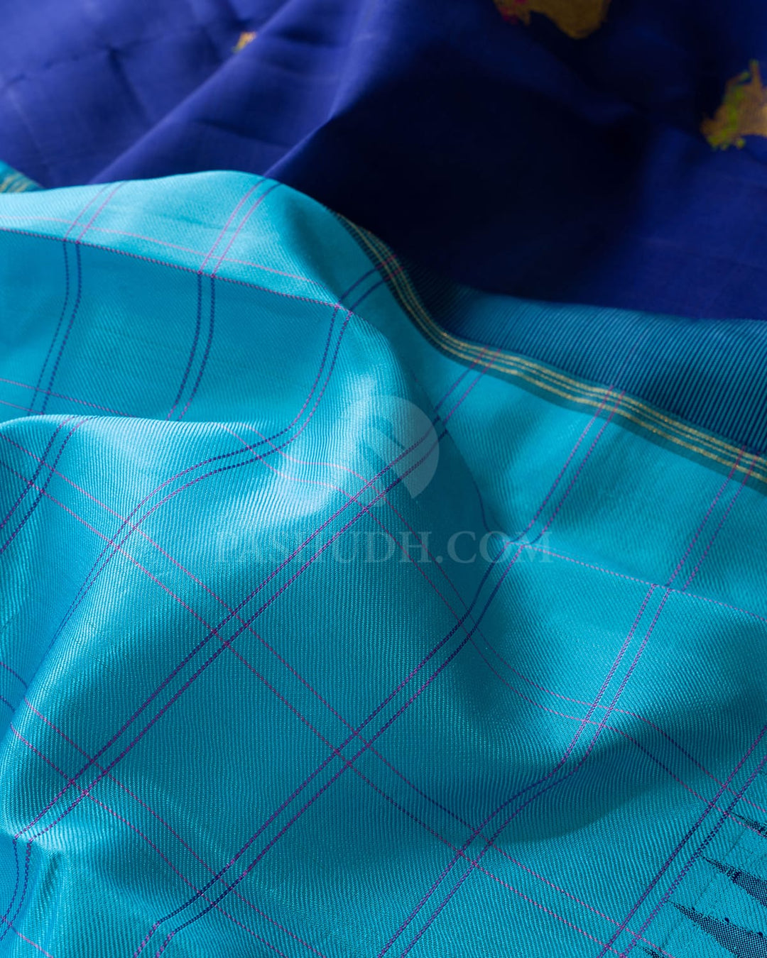 Turquoise Blue Pichwai Kanjivaram Silk Saree-S1716(B)