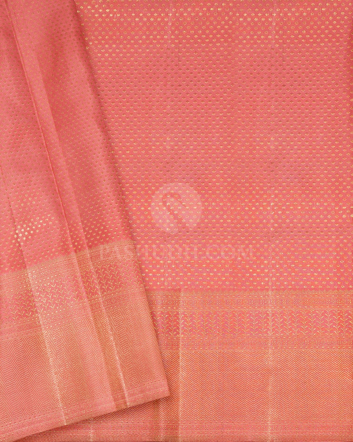 Pear Green With Baby Pink Traditional Kanjivaram Silk Saree-SP474