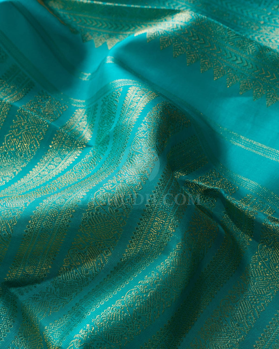 Turquoise Blue Traditional Kanjivaram Silk Saree-SP471