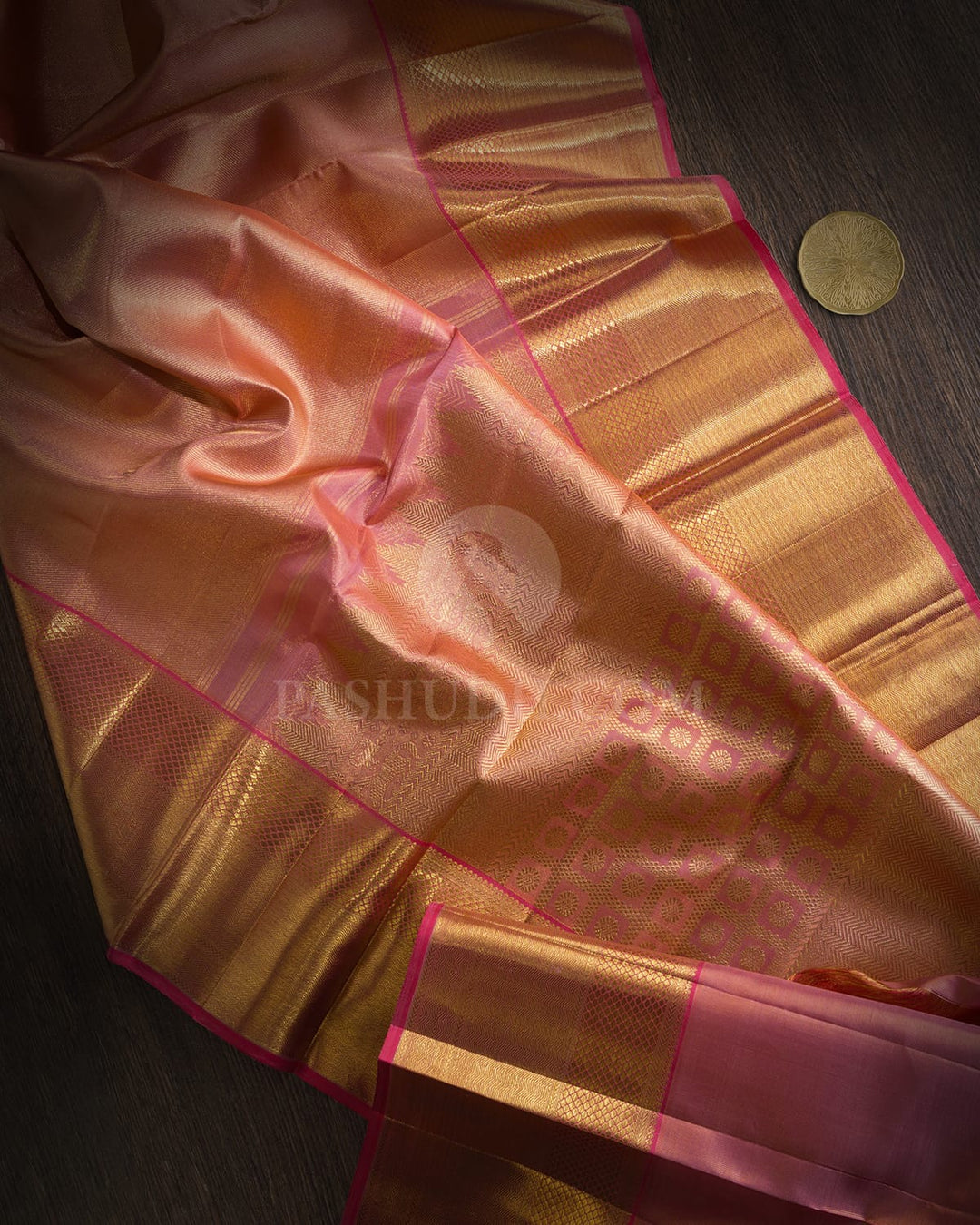 Pink Traditional Kanjivaram Silk Saree-SP472