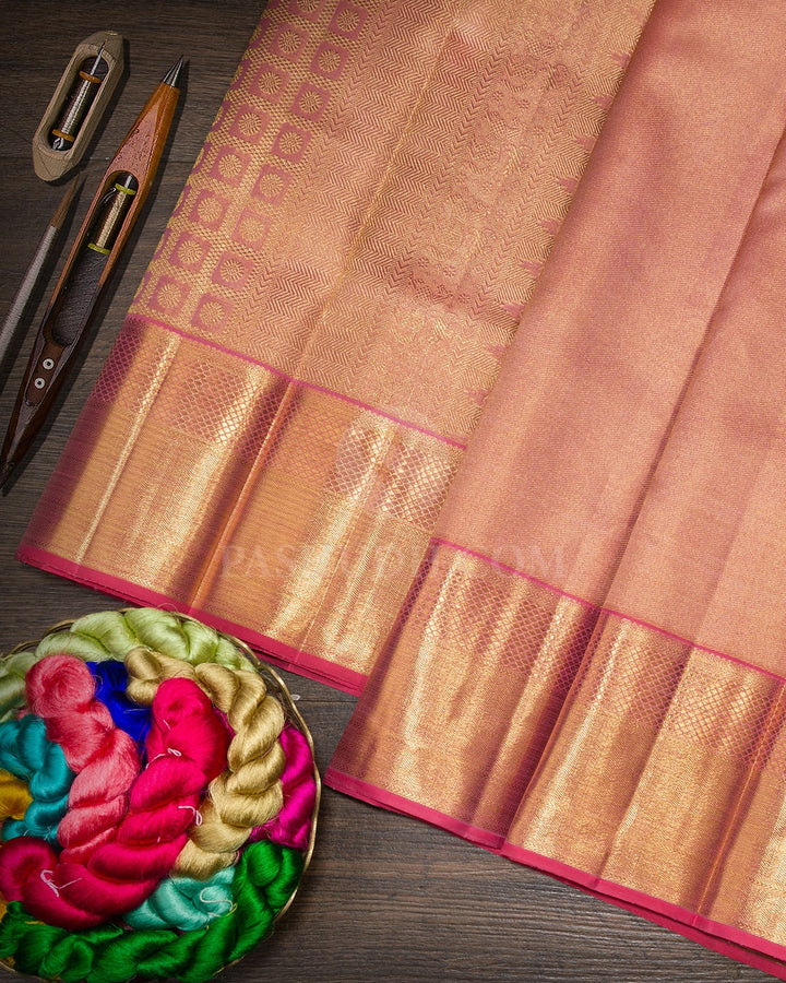 Pink Traditional Kanjivaram Silk Saree-SP472