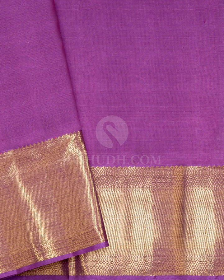 Lavender Zari Shimmer Kanjivaram Silk Saree-SP473