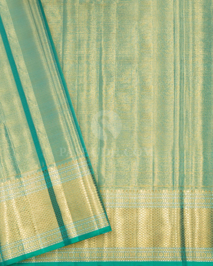 Gold And Silver Zari Tissue Meenakari Kanjivaram Silk Saree-S1861(A)