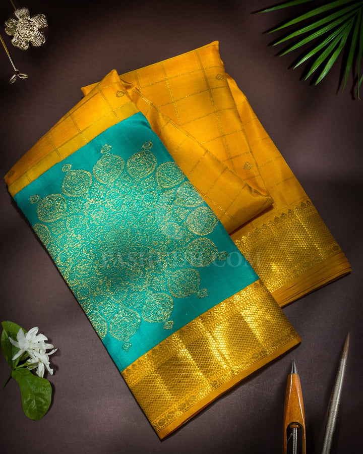 Mango Yellow Kanjivaram Silk Saree-S1703(G)