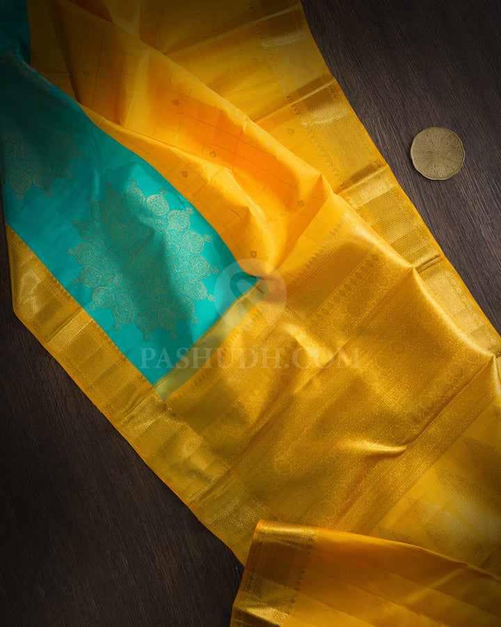 Mango Yellow Kanjivaram Silk Saree-S1703(G)