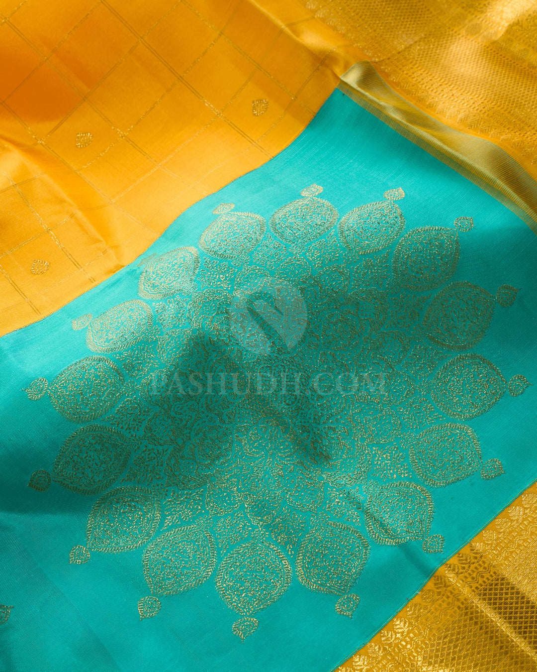 Mango Yellow Kanjivaram Silk Saree-S1703(G)
