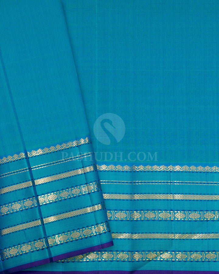 Yellow With Baby Pink Checked Kanjivaram Silk Saree-S1868(A)