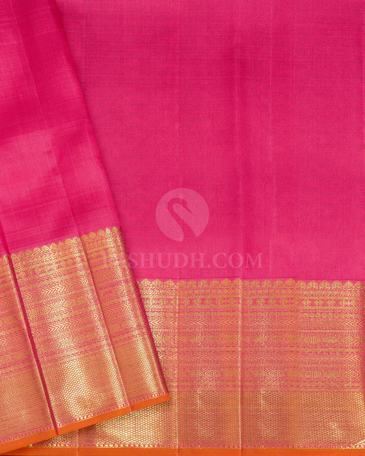 Powder Blue Organza Shimmer Kanjivaram Silk Saree-S1786(B)