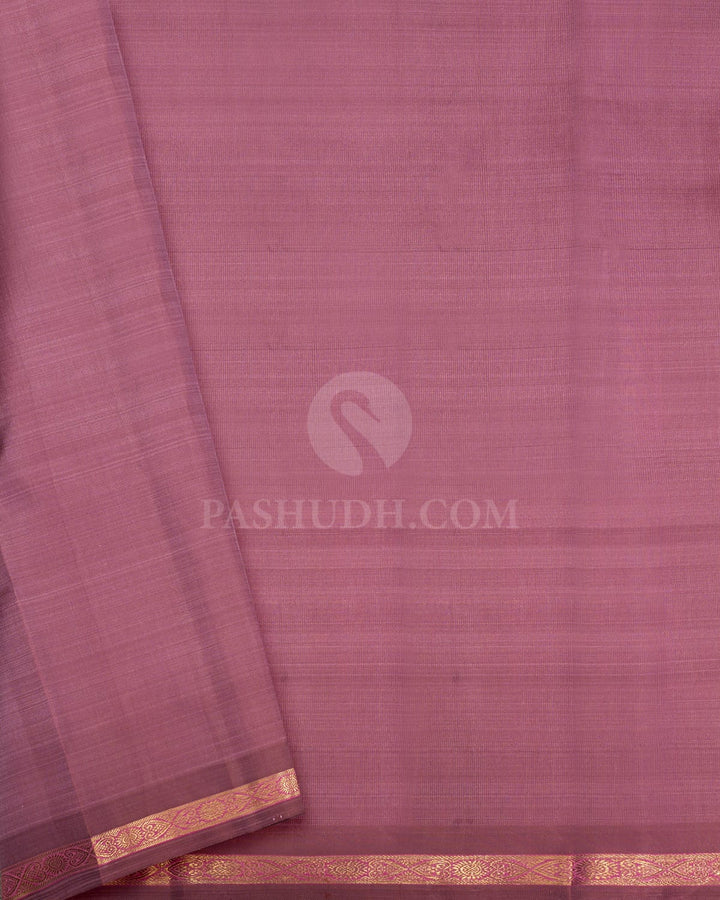 Old Rose Pure Zari Traditional Kanjivaram Silk Saree-SP487