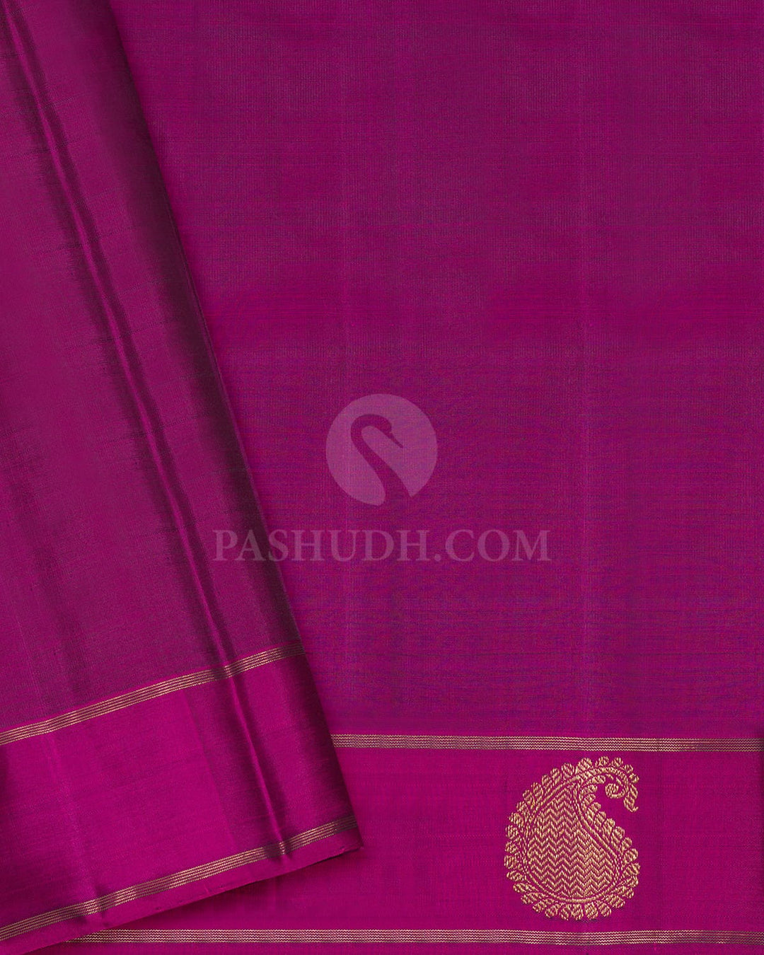 Dark Green With Magenta Pure Zari Traditional Kanjivaram Silk Saree-SP488