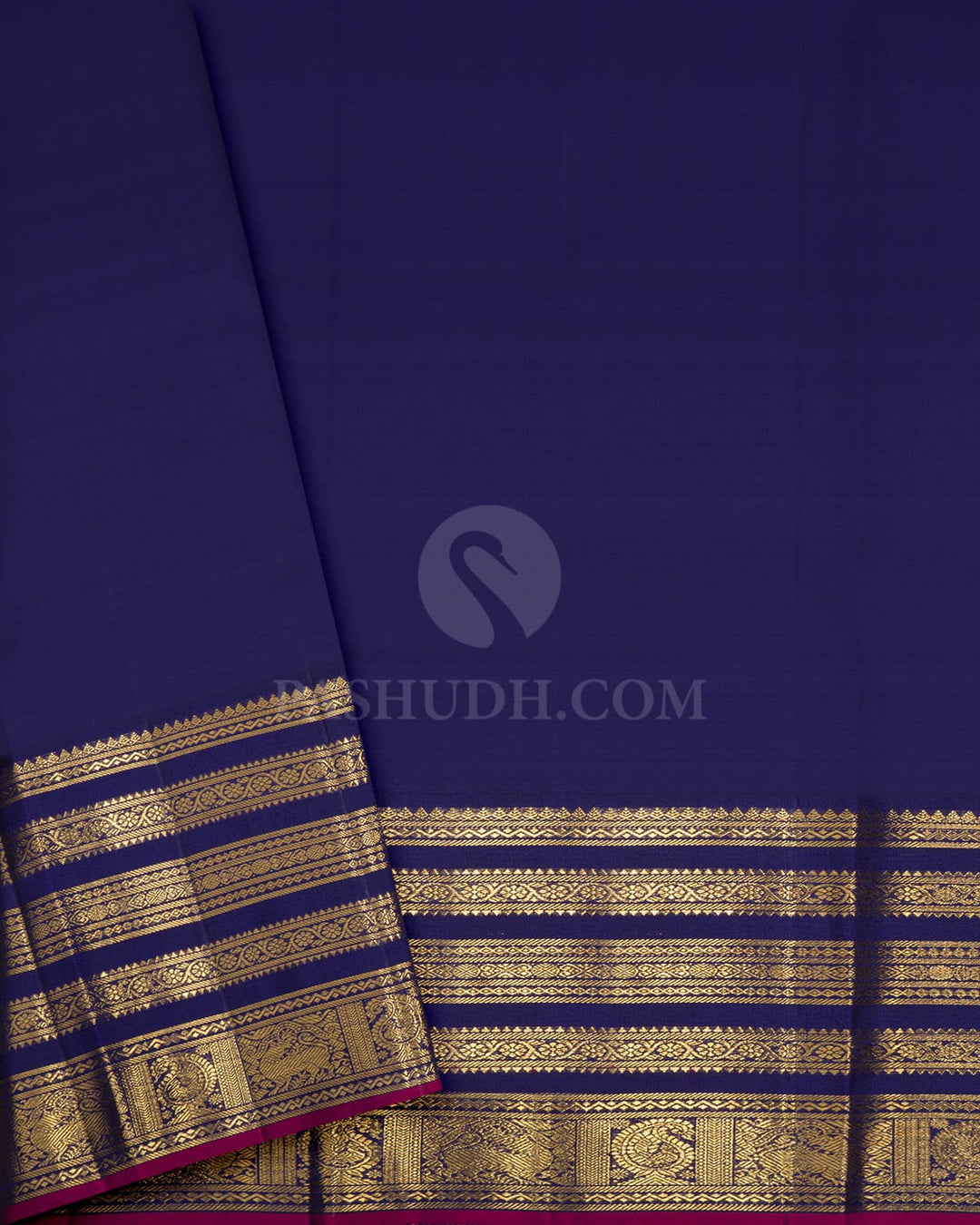 Dual Shaded Magenta Pure Zari Traditional Kanjivaram Silk Saree-SP519
