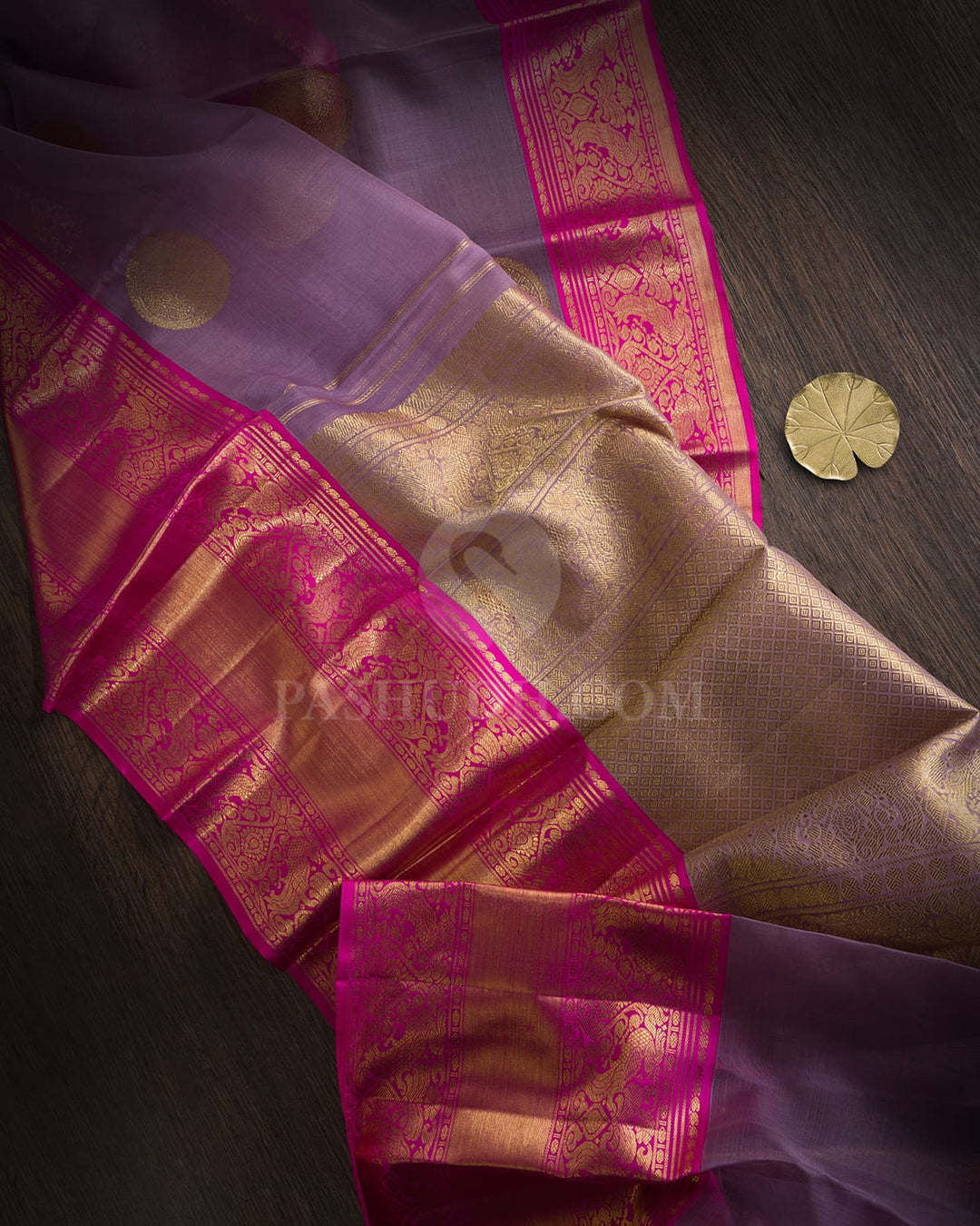 Pastel Lavender Organza Kanjivaram Silk Saree-SP503