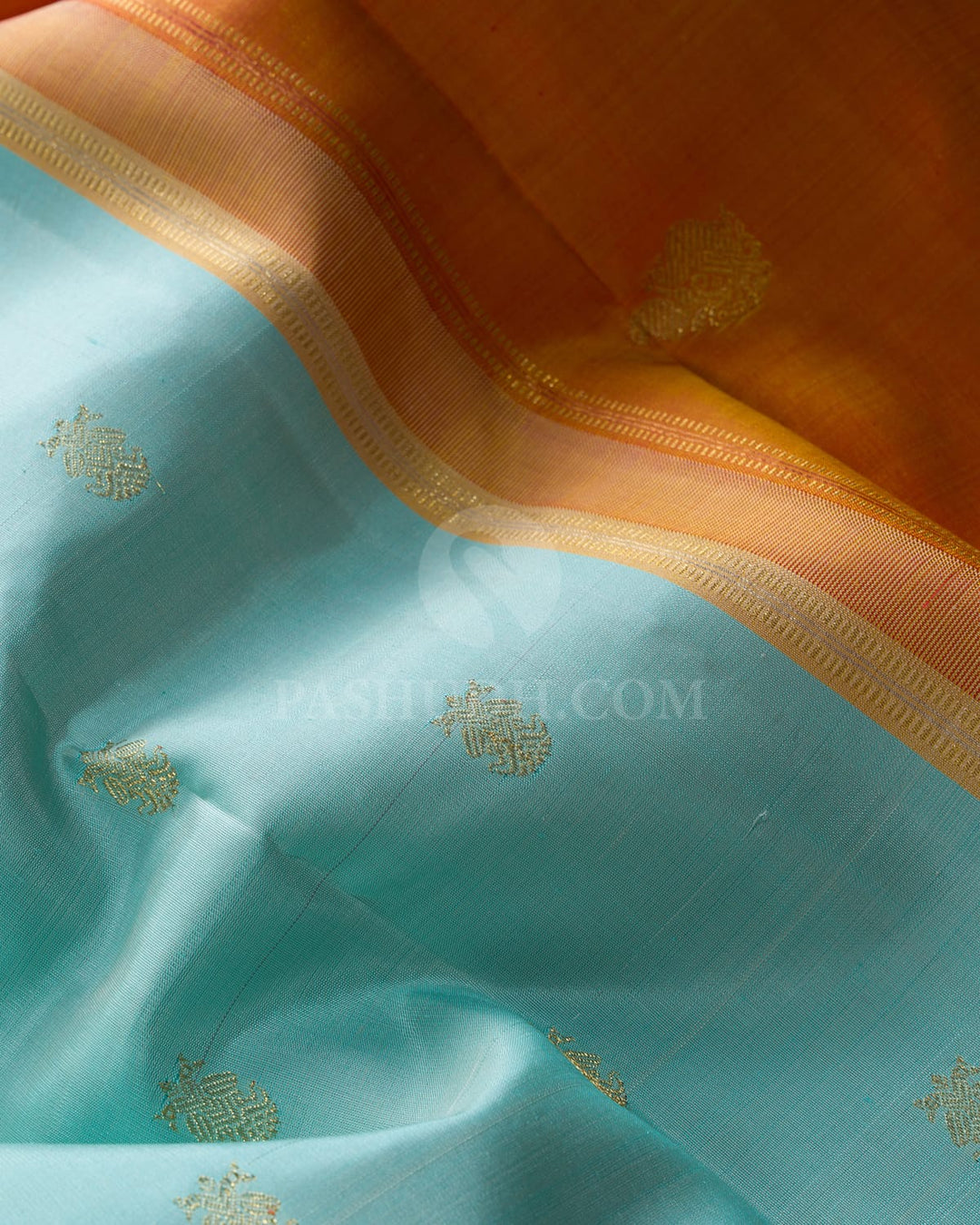 Sky Blue Pure Zari Traditional Kanjivaram Silk Saree-SP499
