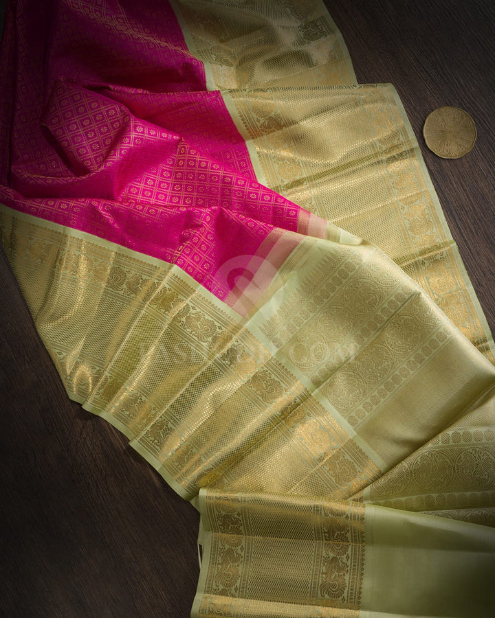 Rani Pink Traditional Kanjivaram Silk Saree-SP513