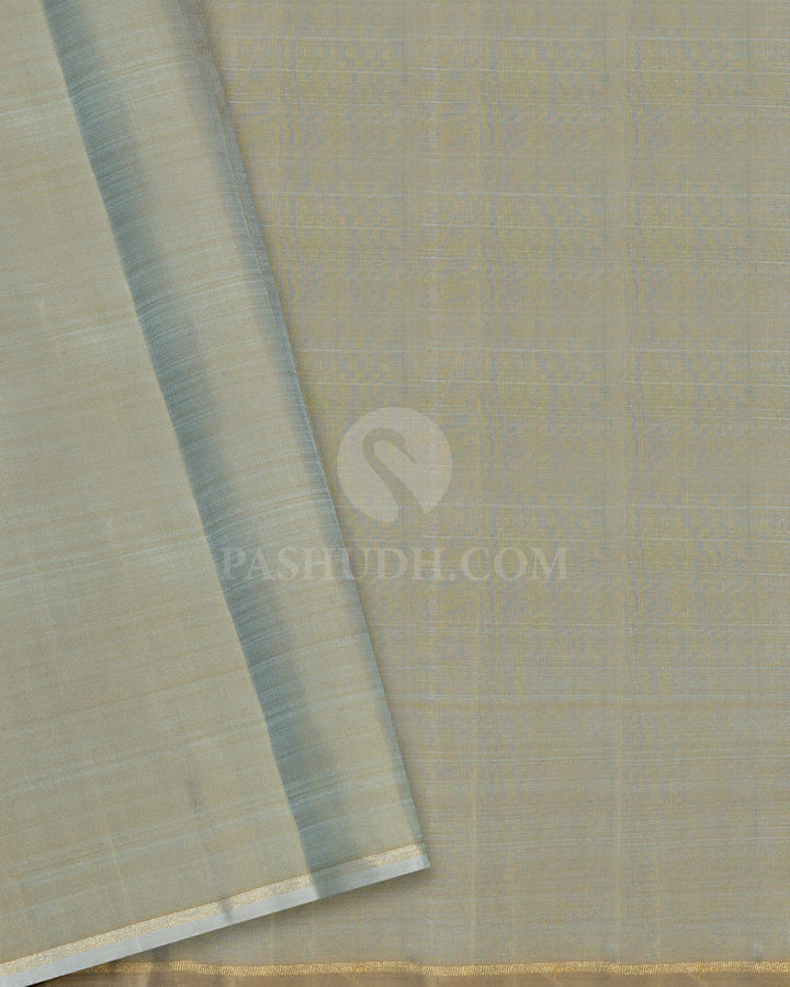Shades Of Grey Pure Zari Kanjivaram Silk Saree-SP490