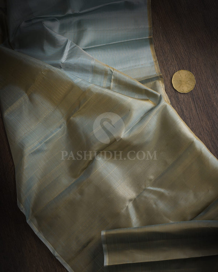Shades Of Grey Pure Zari Kanjivaram Silk Saree-SP490
