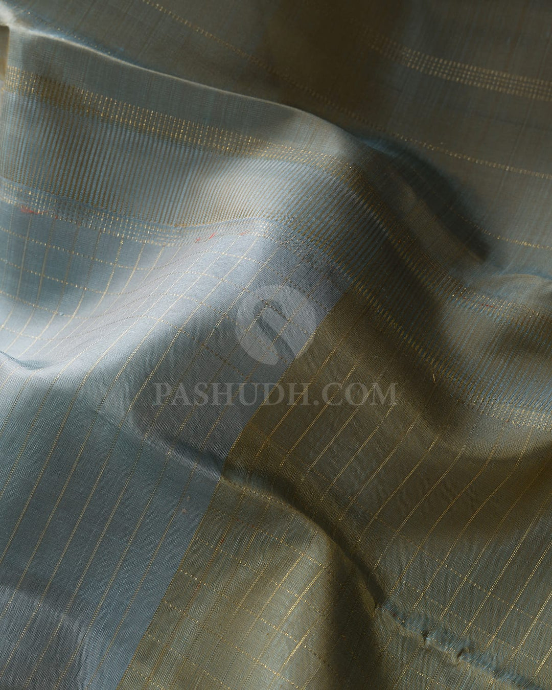 Shades Of Grey Pure Zari Kanjivaram Silk Saree-SP490
