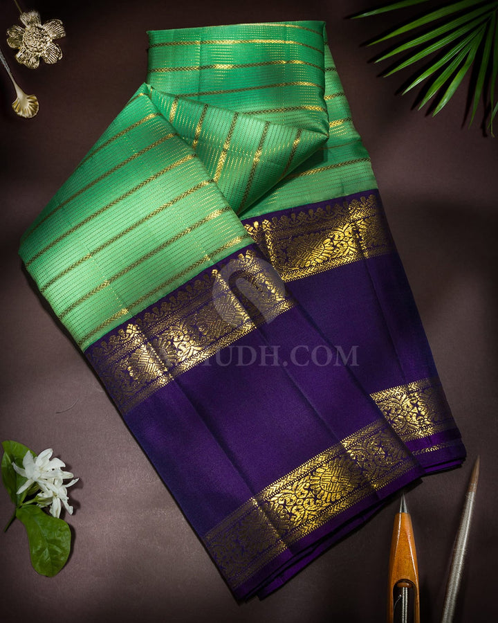 Sea Green Traditional Kanjivaram Silk Saree-SP501