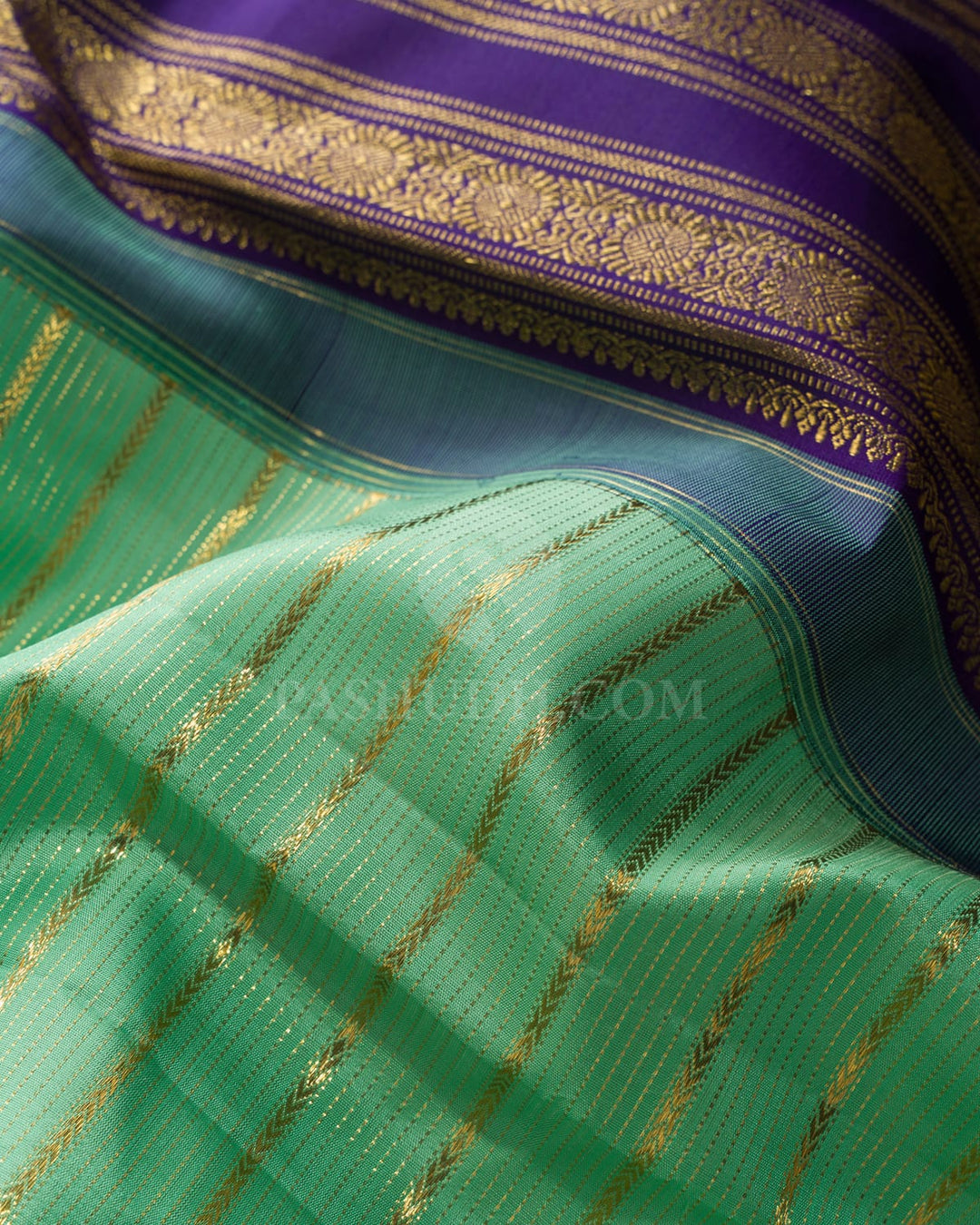 Sea Green Traditional Kanjivaram Silk Saree-SP501