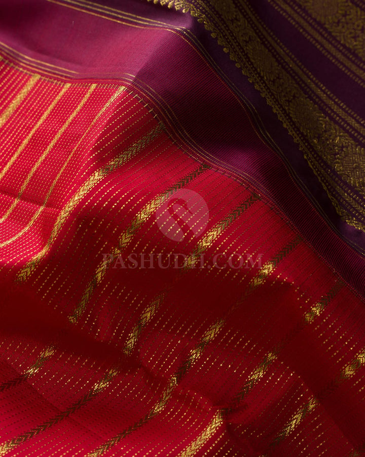 Red With Paaku Traditional Kanjivaram Silk Saree-SP502