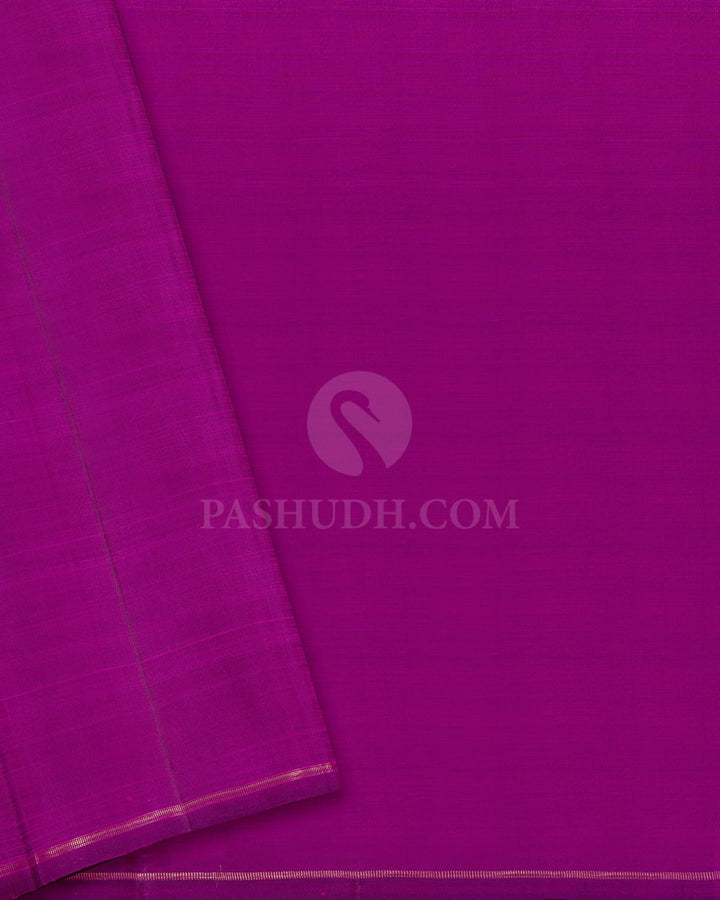 Violet Pure Zari Borderless Kanjivaram Silk Saree-SP494